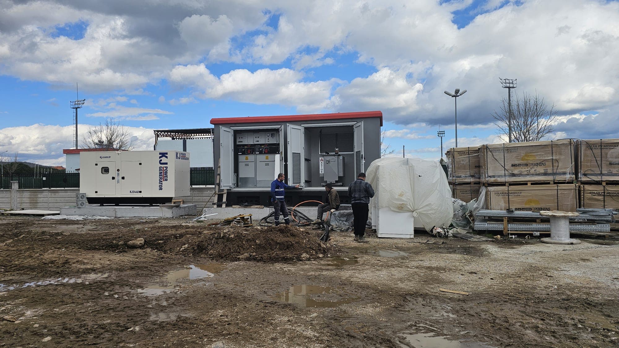 Trafo ve jeneratör sahası kablaj detayı